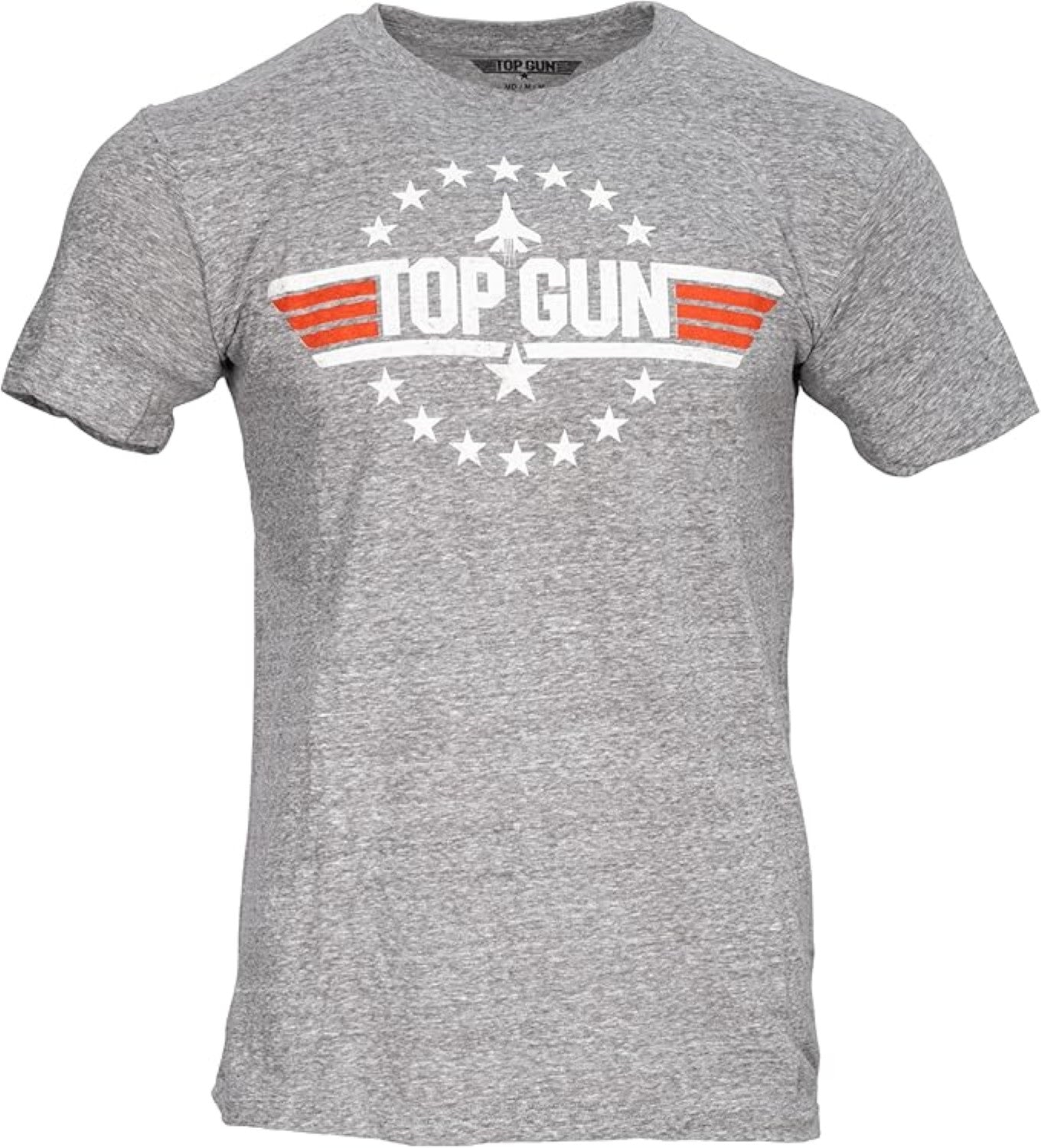 Top Gun Officially Licensed Adult Unisex Logo with Jet and Stars Adult T Shirt