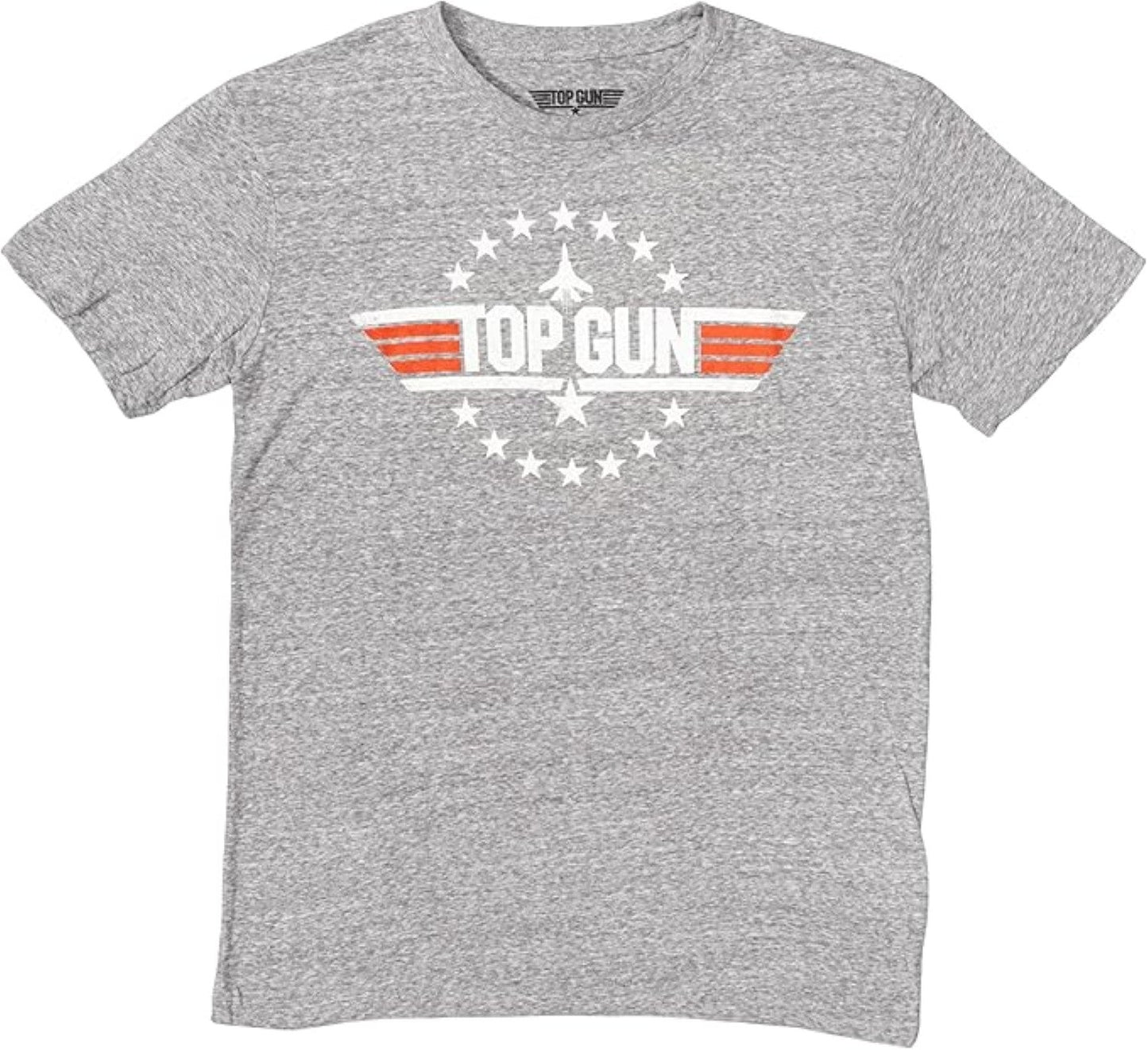 Top Gun Officially Licensed Adult Unisex Logo with Jet and Stars Adult T Shirt