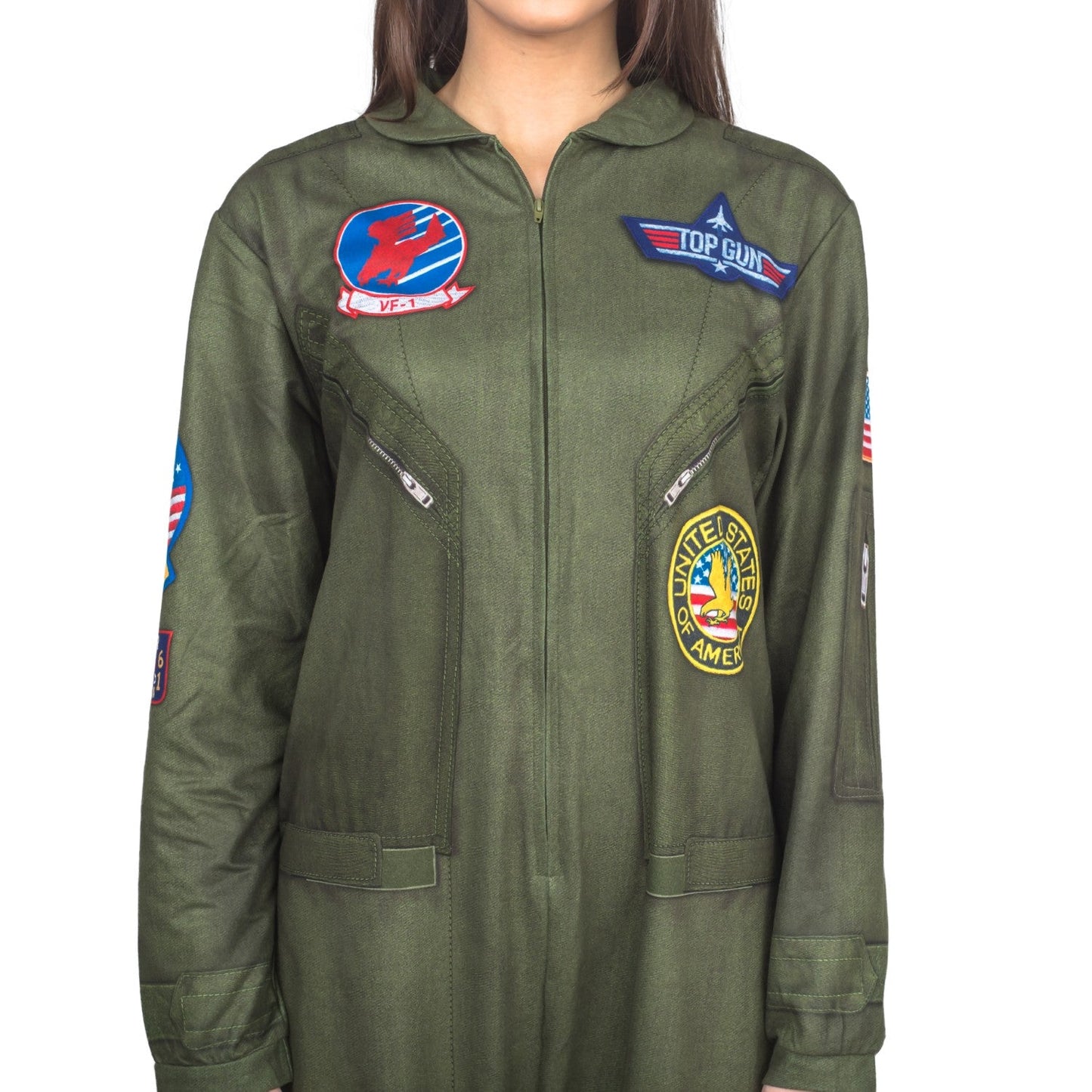 Top Gun Flight Suit Costume Pajama Union Suit