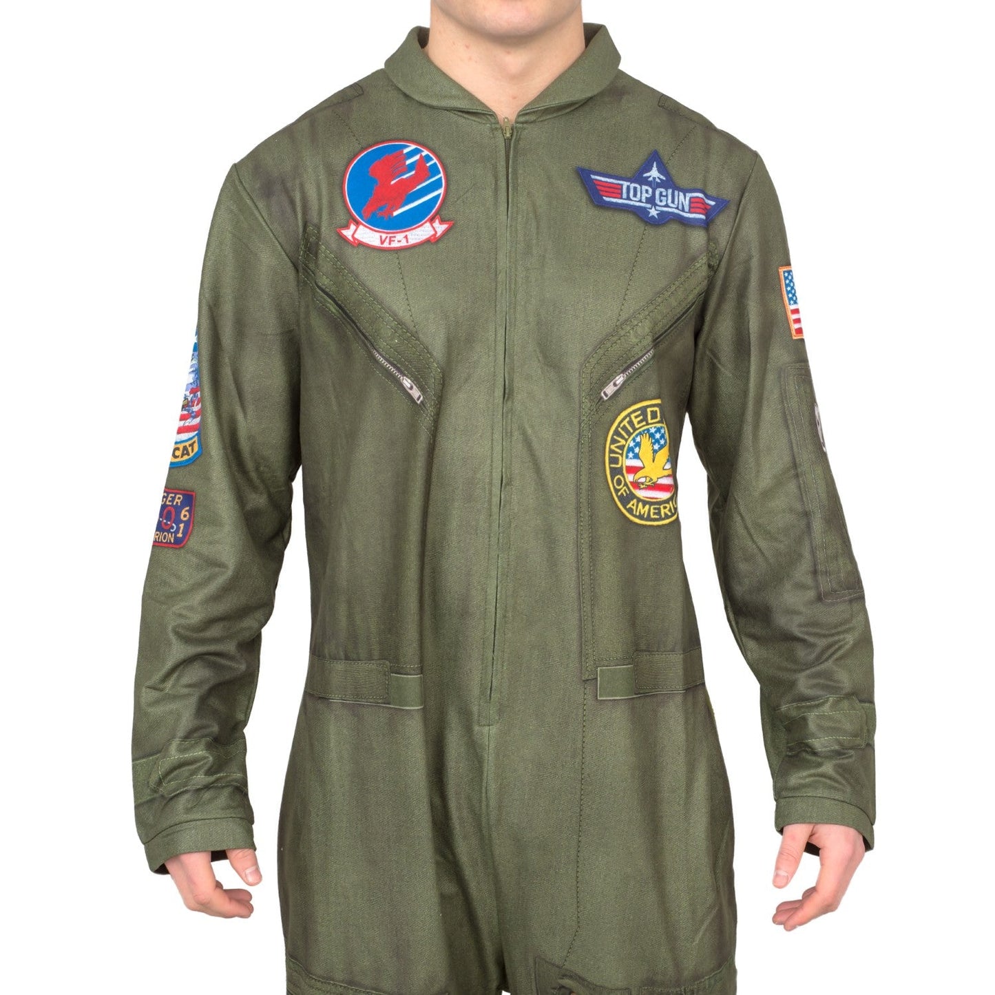 Top Gun Flight Suit Costume Pajama Union Suit
