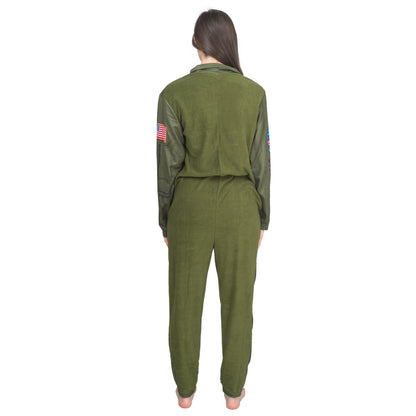 Top Gun Flight Suit Costume Pajama Union Suit