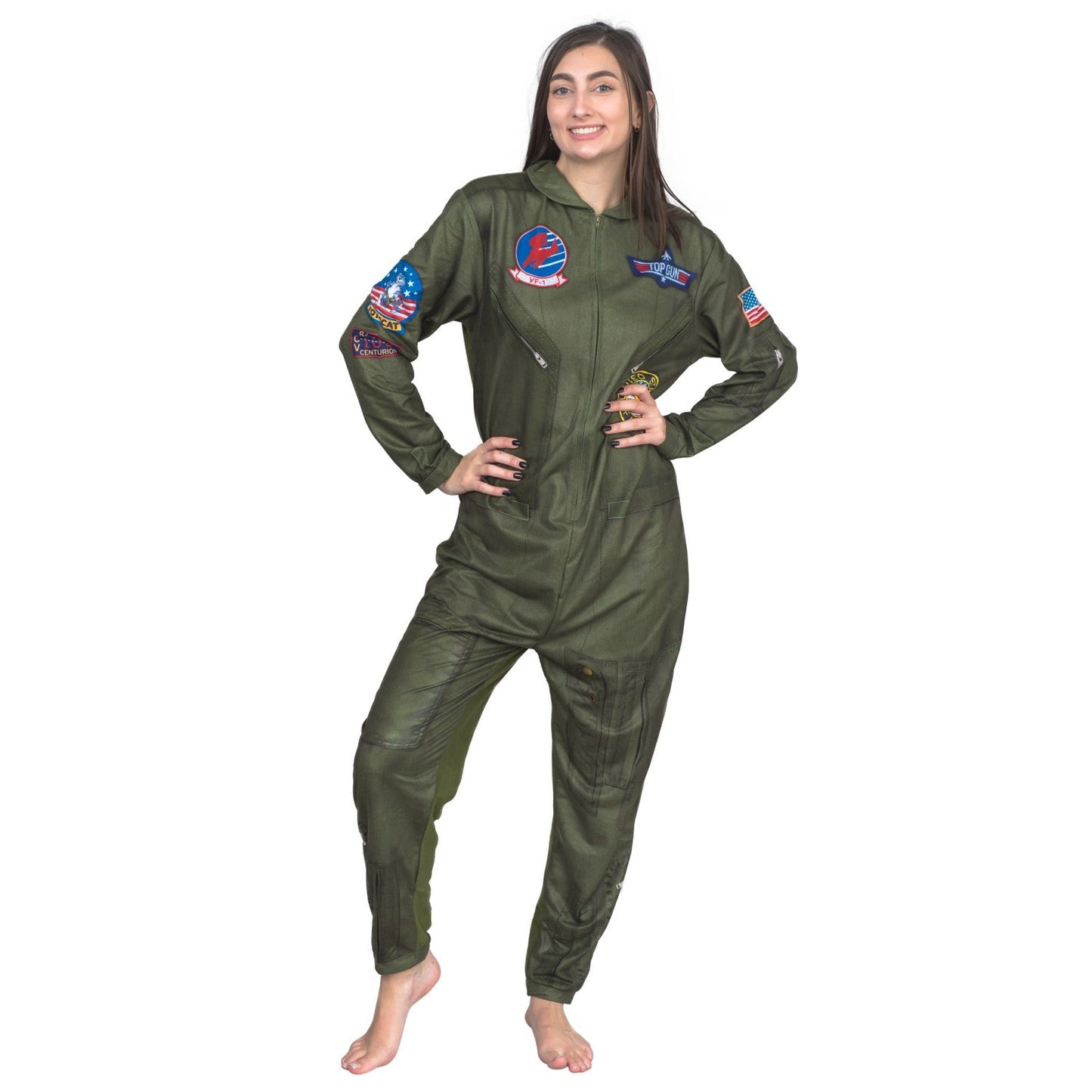 Top Gun Flight Suit Costume Pajama Union Suit
