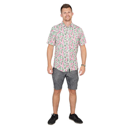 Adult Halloween Tropical Hopper Costume Cosplay Hawaiian Button Down Shirt