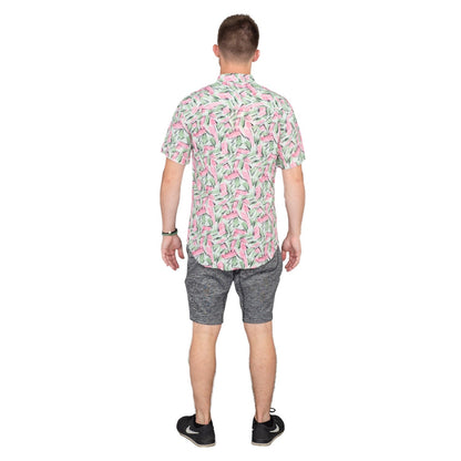 Adult Halloween Tropical Hopper Costume Cosplay Hawaiian Button Down Shirt