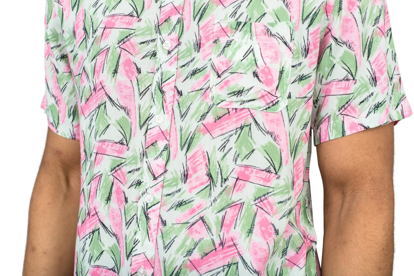 Adult Halloween Tropical Hopper Costume Cosplay Hawaiian Button Down Shirt