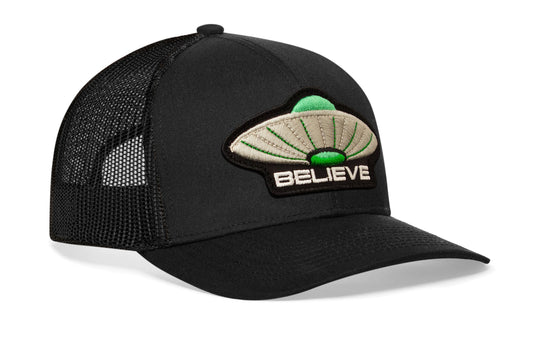 Believe Trucker Haka Hat Black Alien UAP Snapback