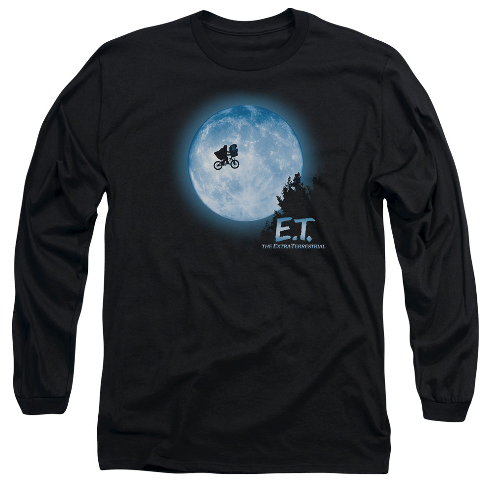 Et Moon Scene Mens Long Sleeve Shirt Black Black