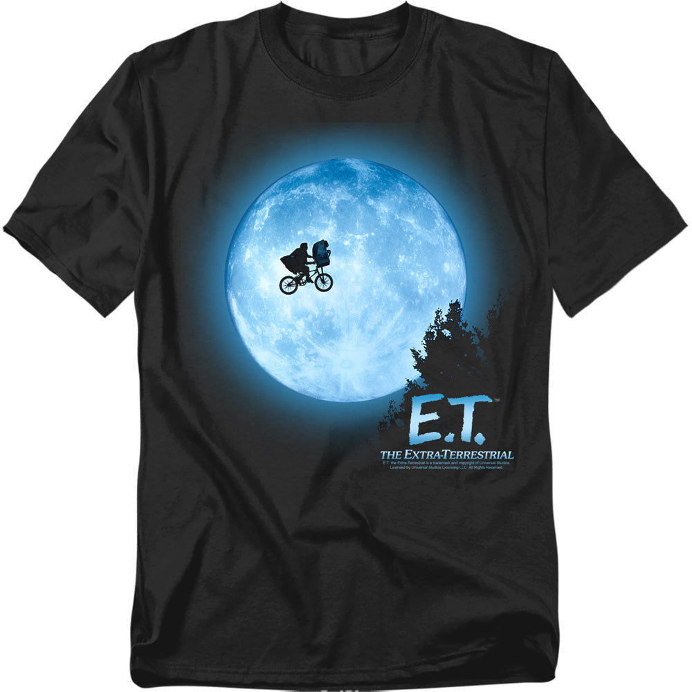 Et Moon Scene Mens T Shirt Black