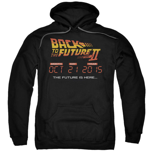 Back To The Future II Future Is Here Mens Hoodie Black