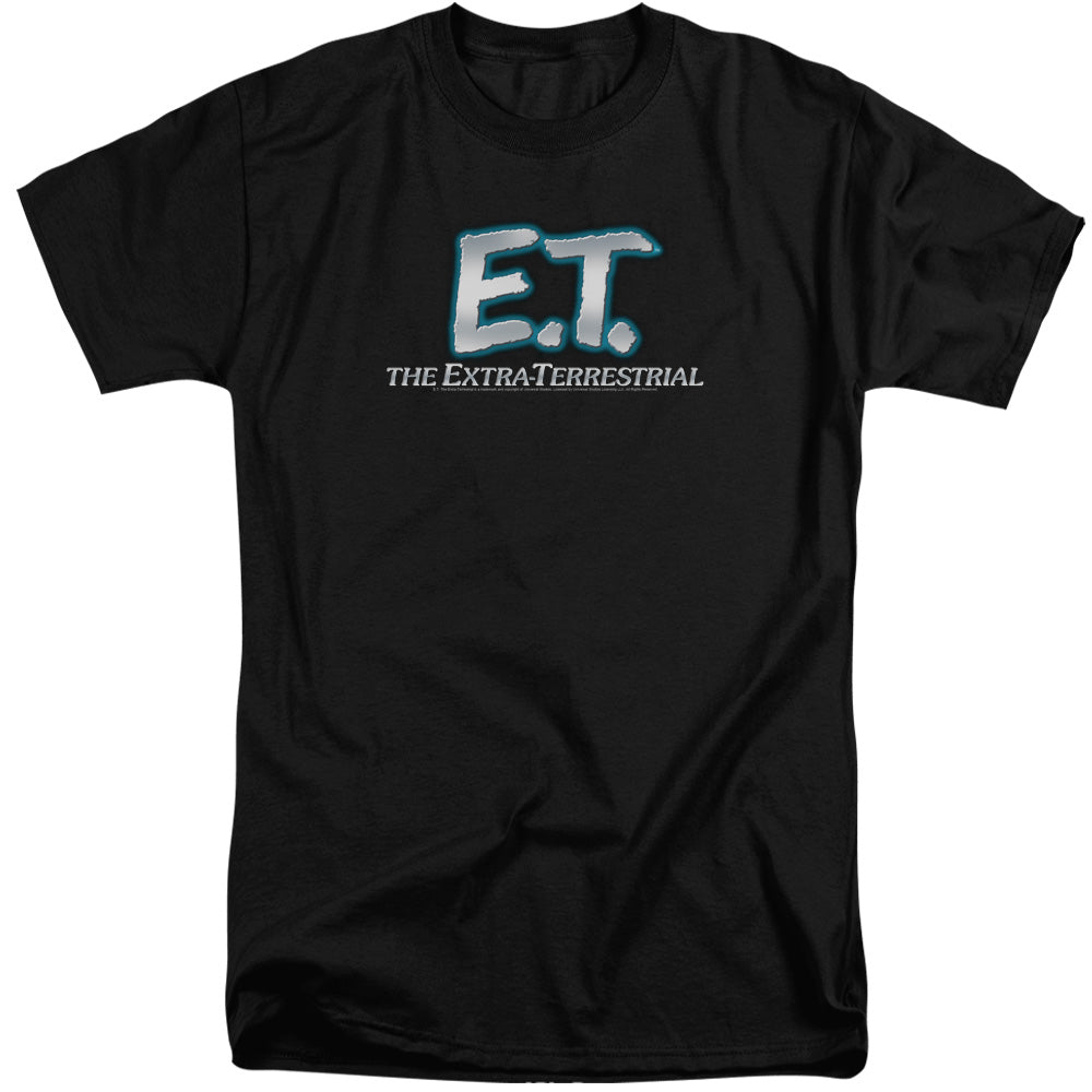 ET the Extra Terrestrial Logo Mens Tall T Shirt Black