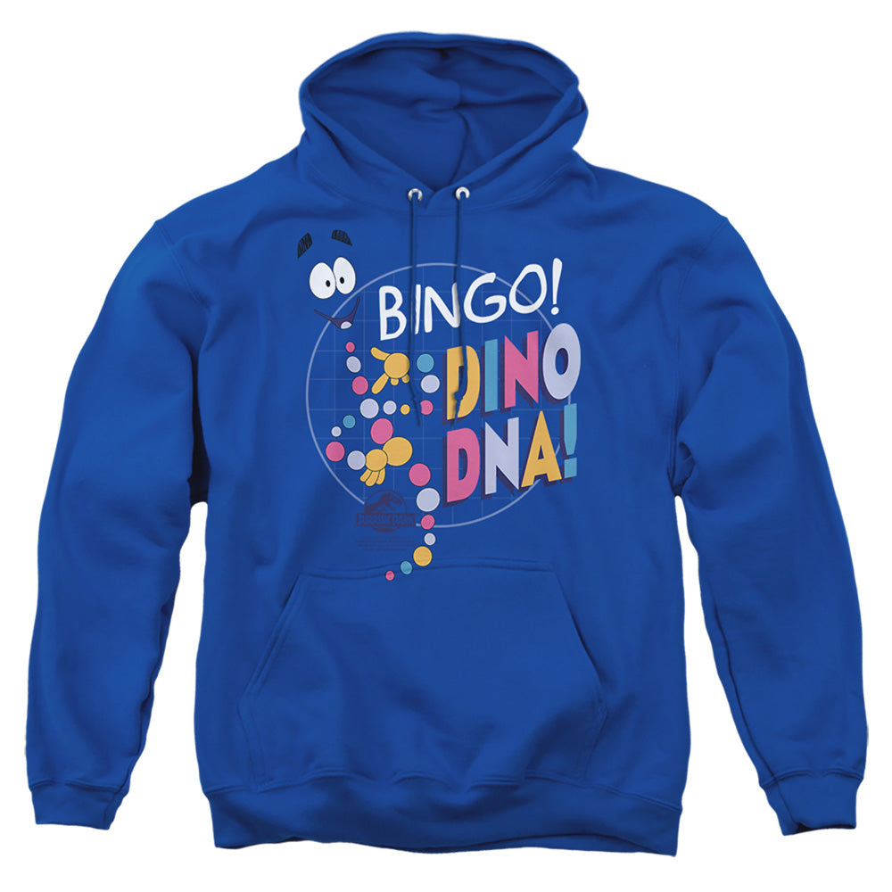 Jurassic Park Bingo Dino Dna Mens Hoodie Royal Blue