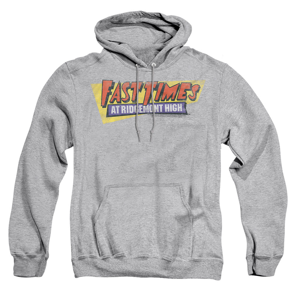 Fast Times Ridgemont High Distressed Logo Mens Hoodie Athletic Heather