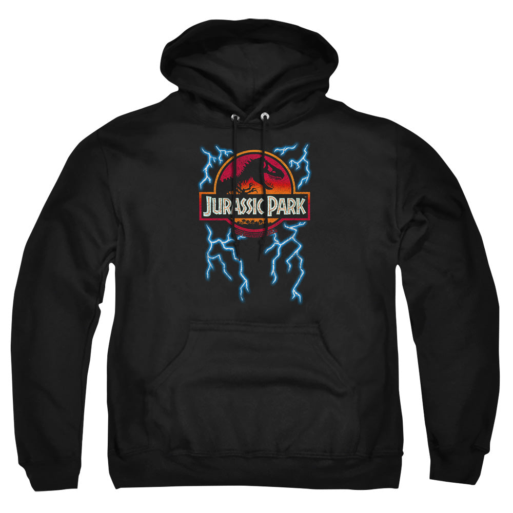 Jurassic Park Lightning Logo Mens Hoodie Black