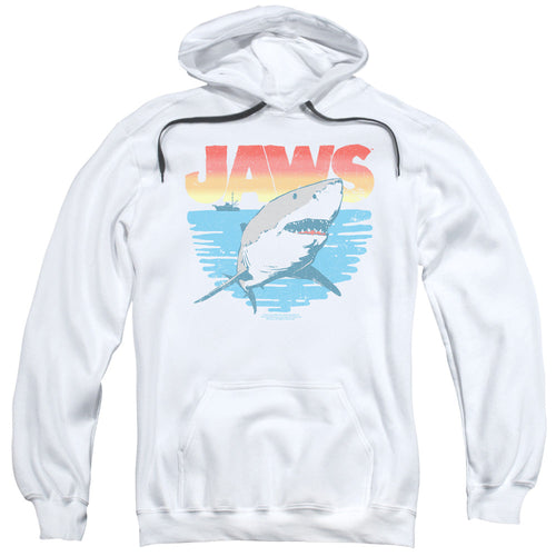 Jaws Cool Waves Mens Hoodie White
