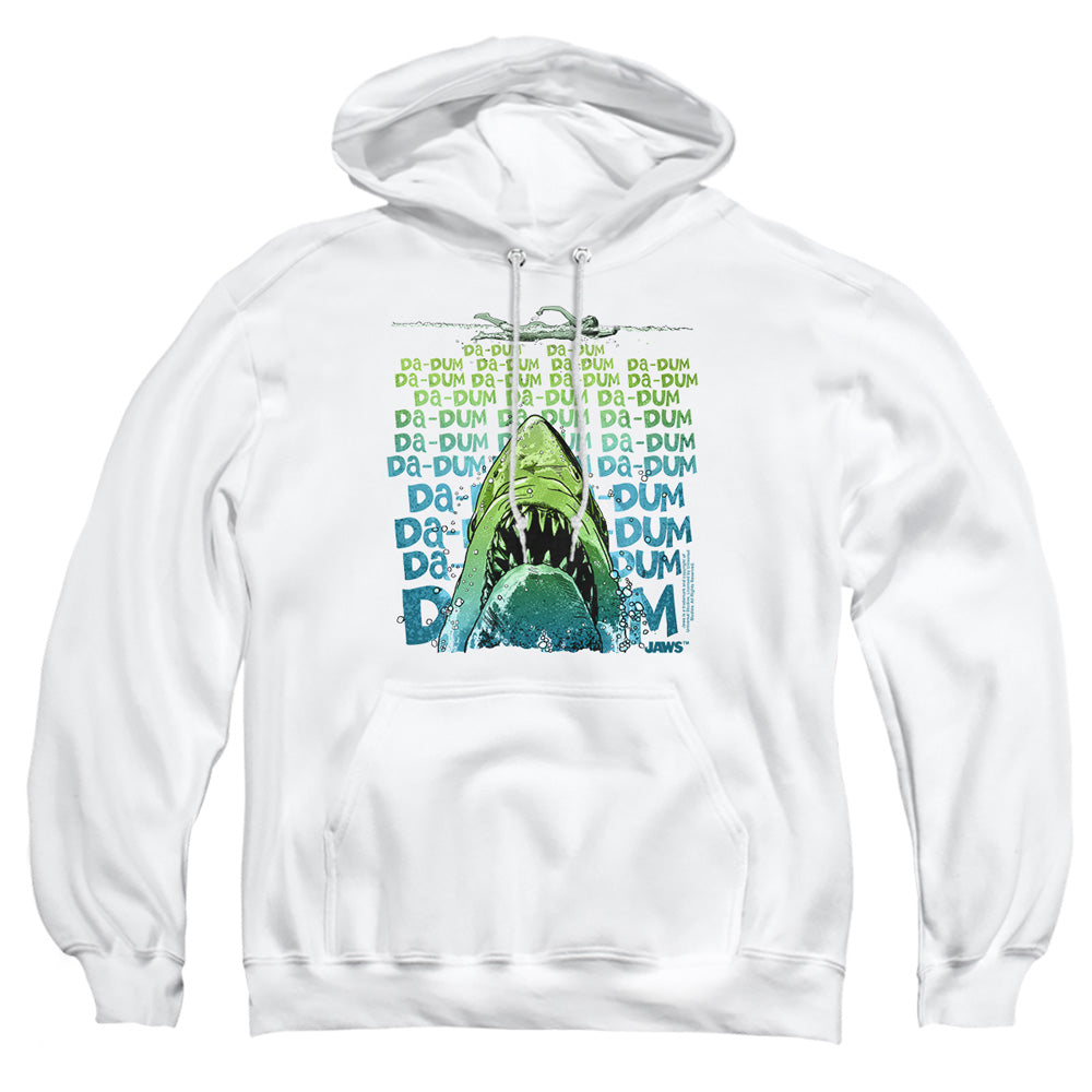 Jaws Da Dum Mens Hoodie White