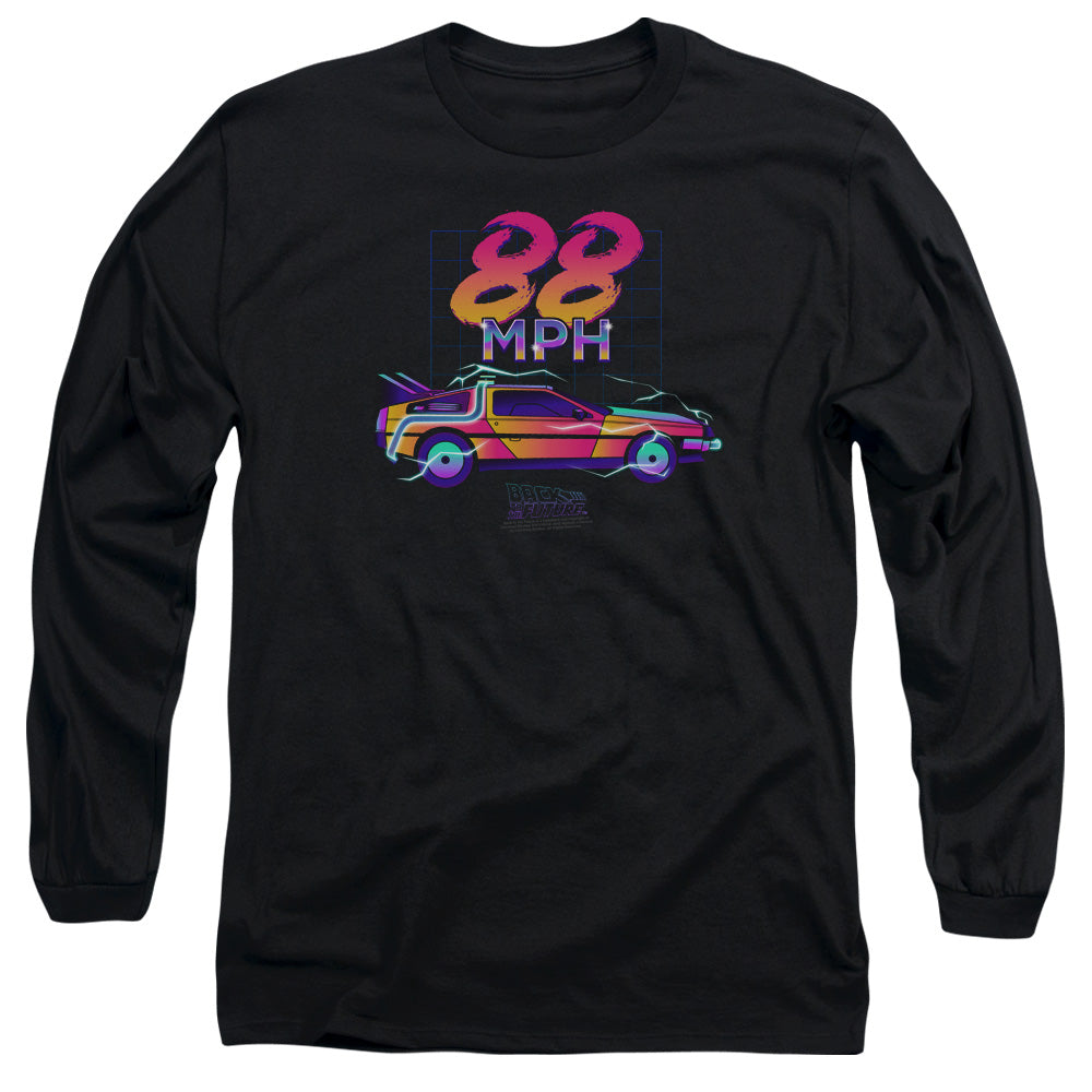 Back To The Future 88 Mph Mens Long Sleeve Shirt Black