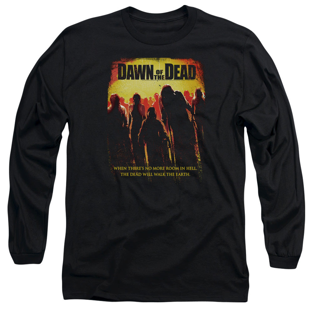 Dawn Of The Dead Title Mens Long Sleeve Shirt Black Officially Licensed