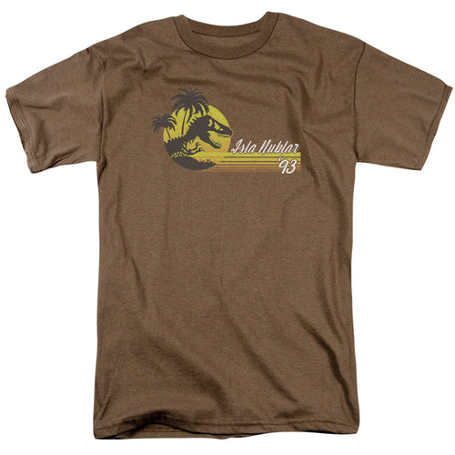 Jurassic Park Isla Nublar 93 Mens T Shirt Safari Green