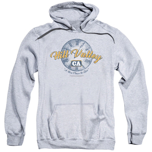 Back To The Future Hill Valley Mens Hoodie Athletic Heather