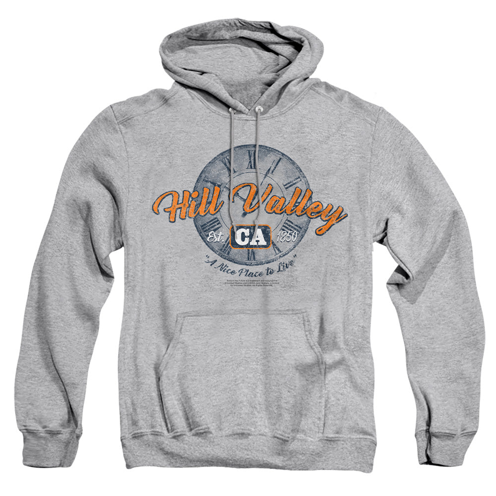 Back To The Future Hill Valley Mens Hoodie Athletic Heather
