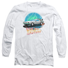 Load image into Gallery viewer, Back To The Future Bttf Airbrush Mens Long Sleeve Shirt White
