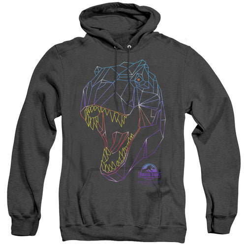 Jurassic Park Neon T-Rex Heather Mens Hoodie Black