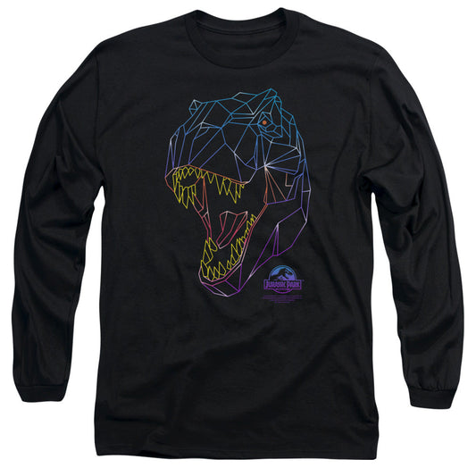 Jurassic Park Neon T-Rex Mens Long Sleeve Shirt Black
