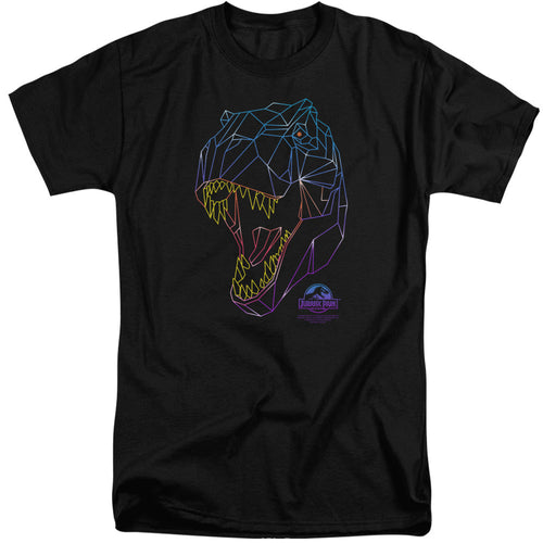 Jurassic Park Neon T-Rex Mens Tall T Shirt Black