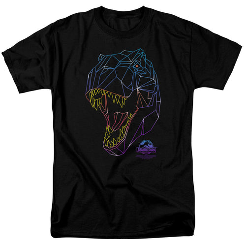 Jurassic Park Neon T-Rex Mens T Shirt Black