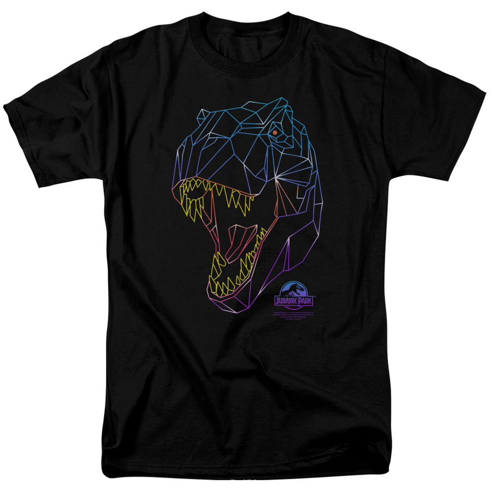 Jurassic Park Neon T-Rex Mens T Shirt Black