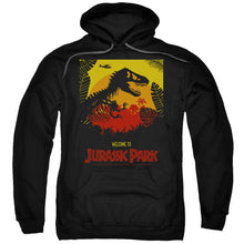 Load image into Gallery viewer, Jurassic Park Welcome To JP Mens Hoodie Black

