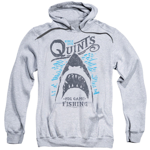 Jaws Big Game Fishing Mens Hoodie Athletic Heather