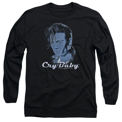 Cry Baby King Cry Baby Mens Long Sleeve Shirt Black