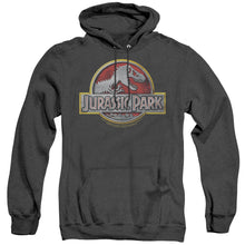 Load image into Gallery viewer, Jurassic Park Logo Heather Mens Hoodie Black
