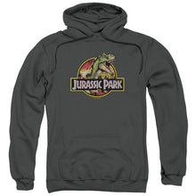 Load image into Gallery viewer, Jurassic Park Retro Rex Mens Hoodie Charcoal
