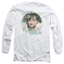 Load image into Gallery viewer, Animal House Toga Mens Long Sleeve Shirt White White
