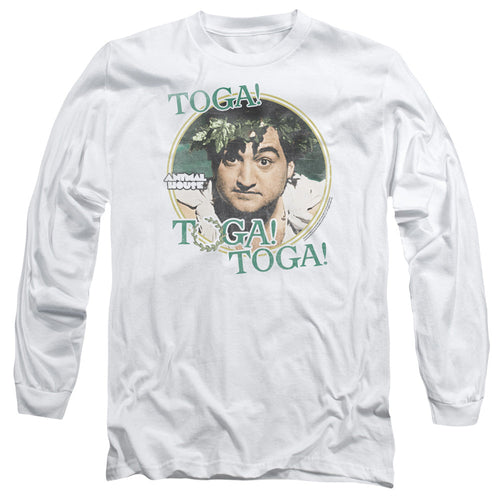Animal House Toga Mens Long Sleeve Shirt White