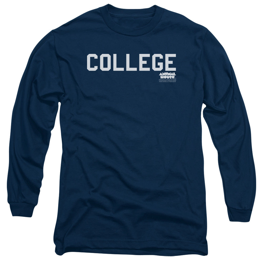 Animal House College Mens Long Sleeve Shirt Navy Navy