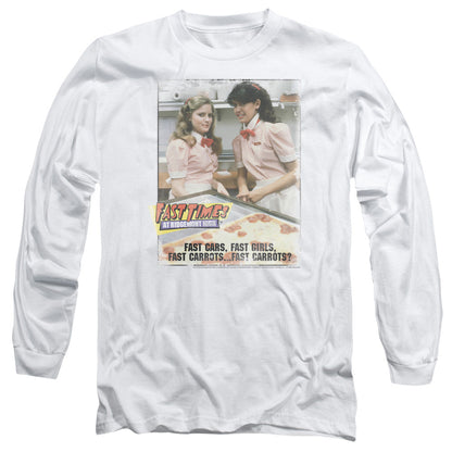 Fast Times Ridgemont High Fast Carrots Mens Long Sleeve Shirt White White
