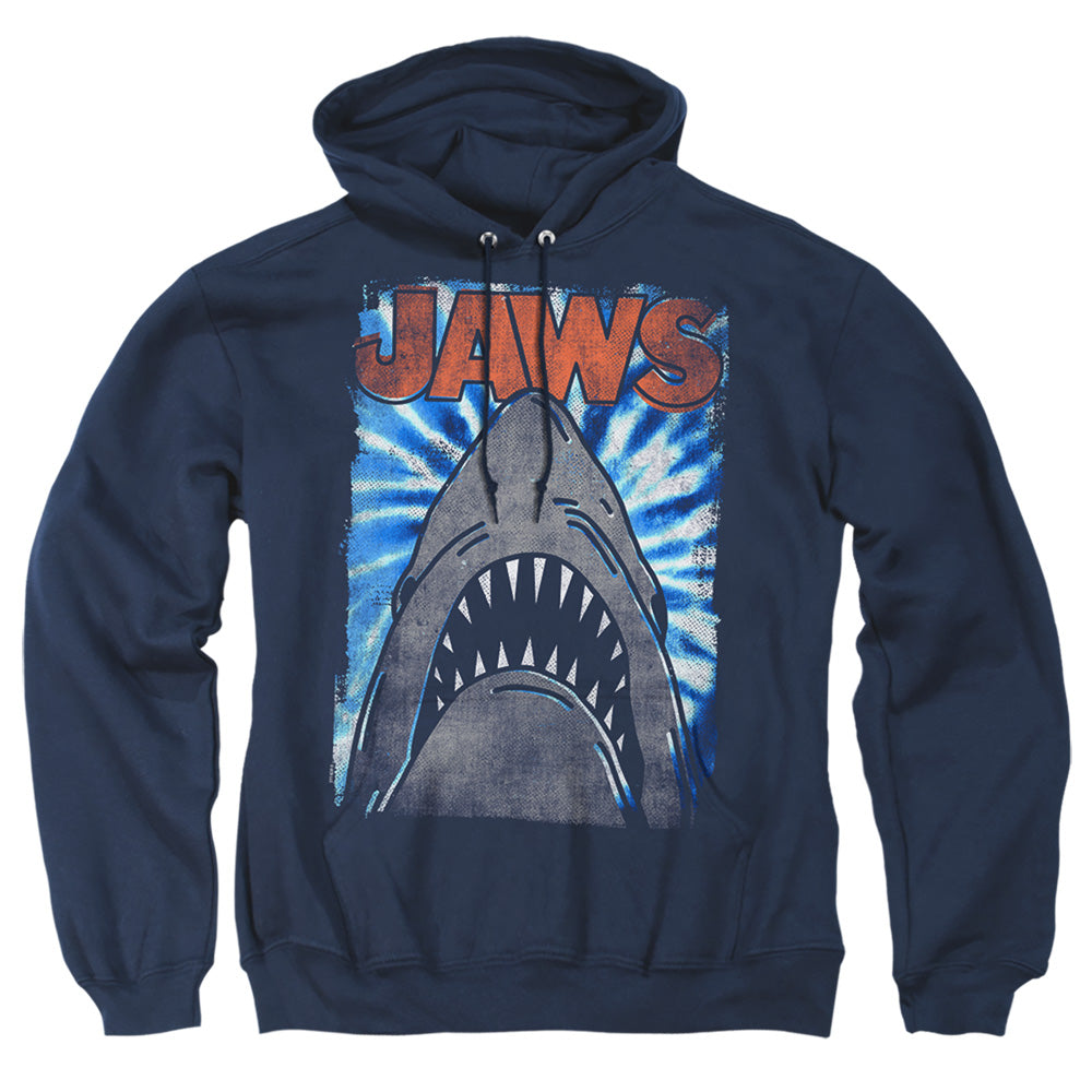 Jaws Ocean Tie Dye Mens Hoodie Navy