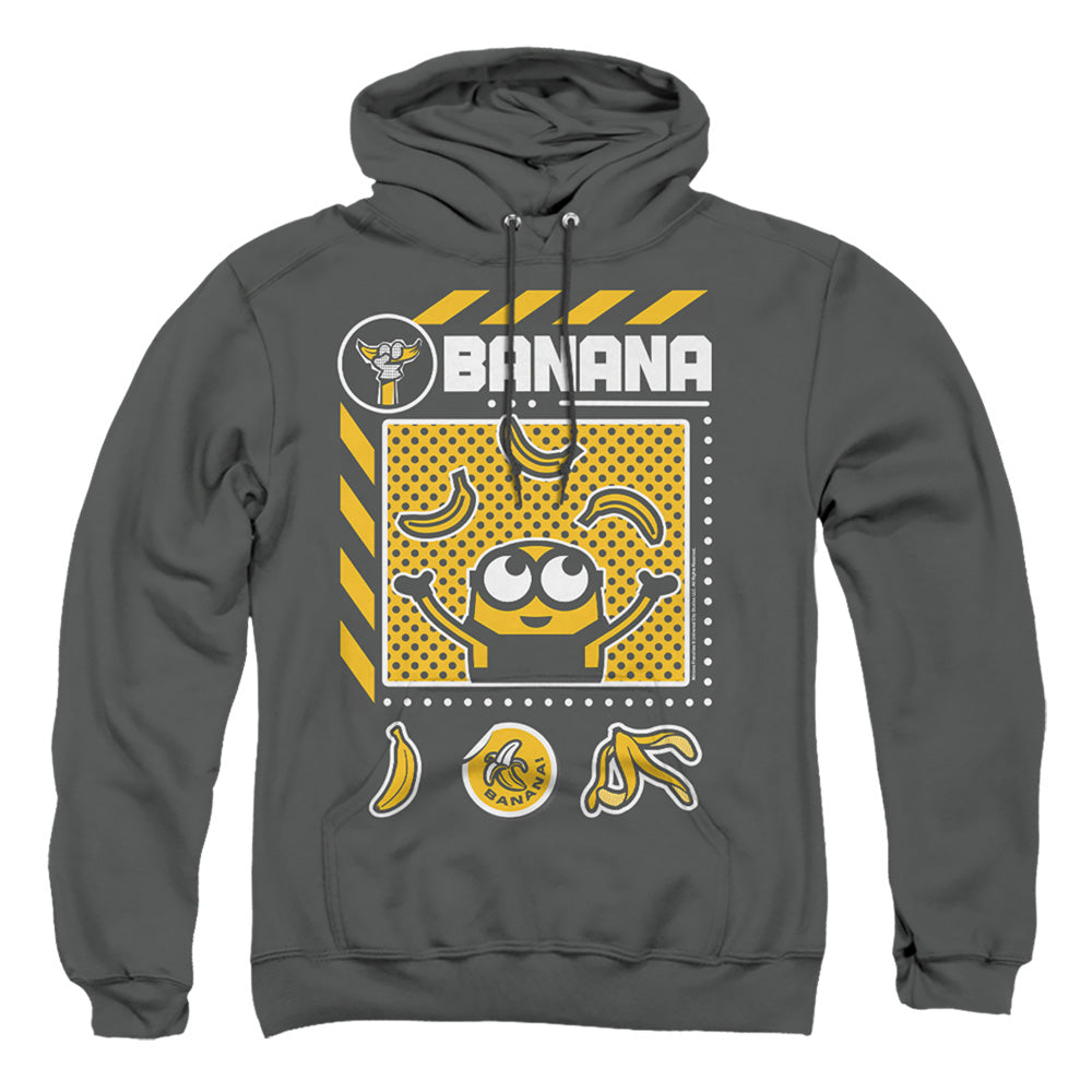 Minions Banana Icons Mens Hoodie Charcoal