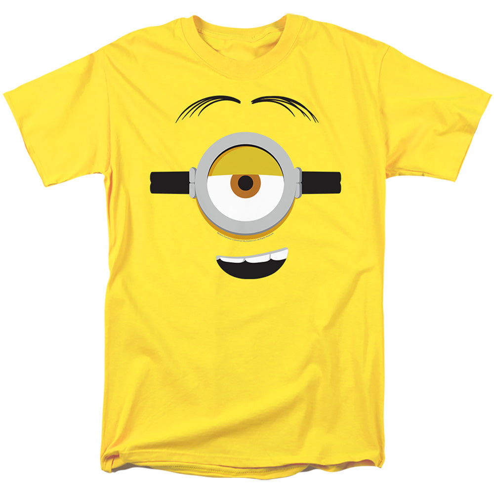 Minions Stuart Face Mens T Shirt Yellow