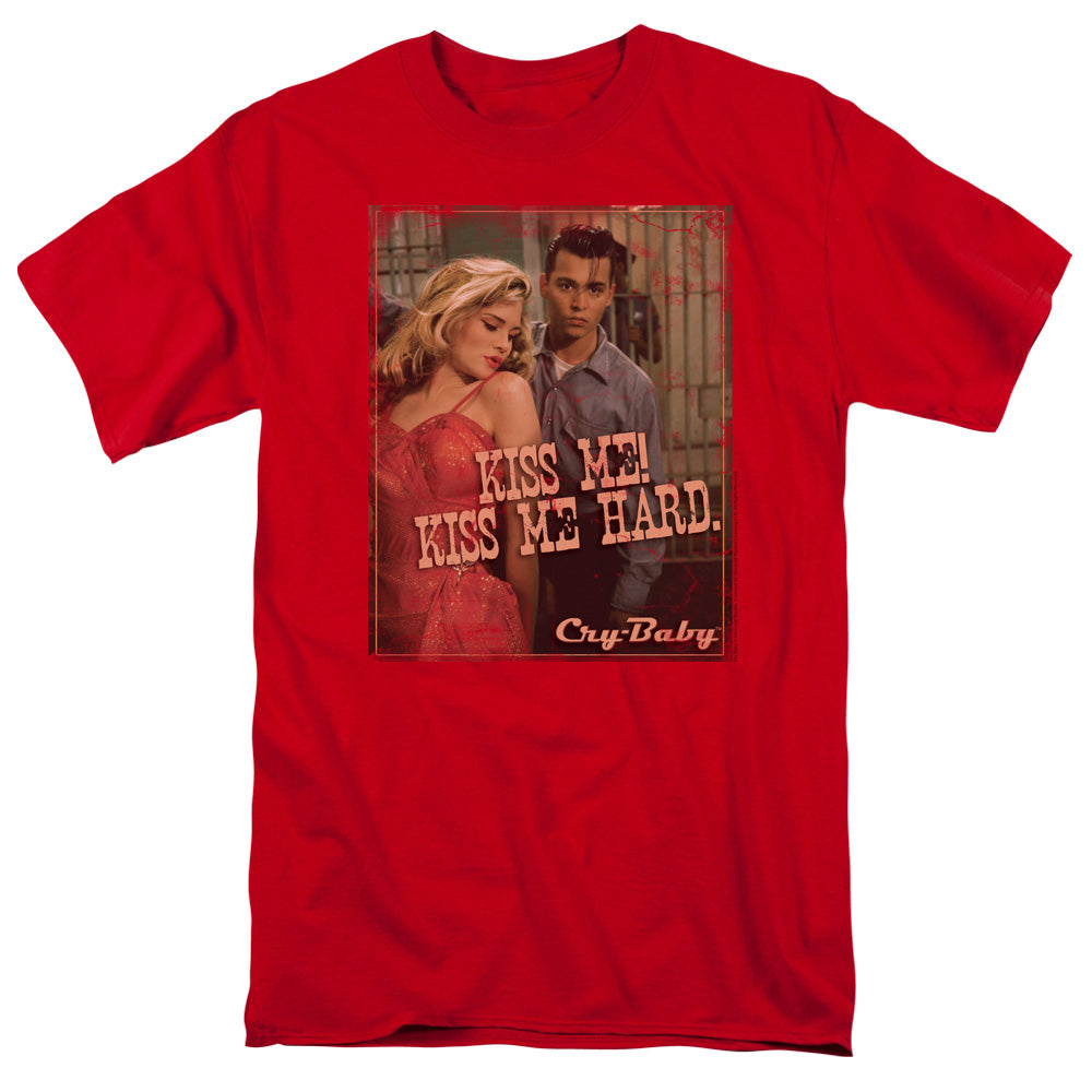 Cry Baby Kiss Me Mens T Shirt Red Red