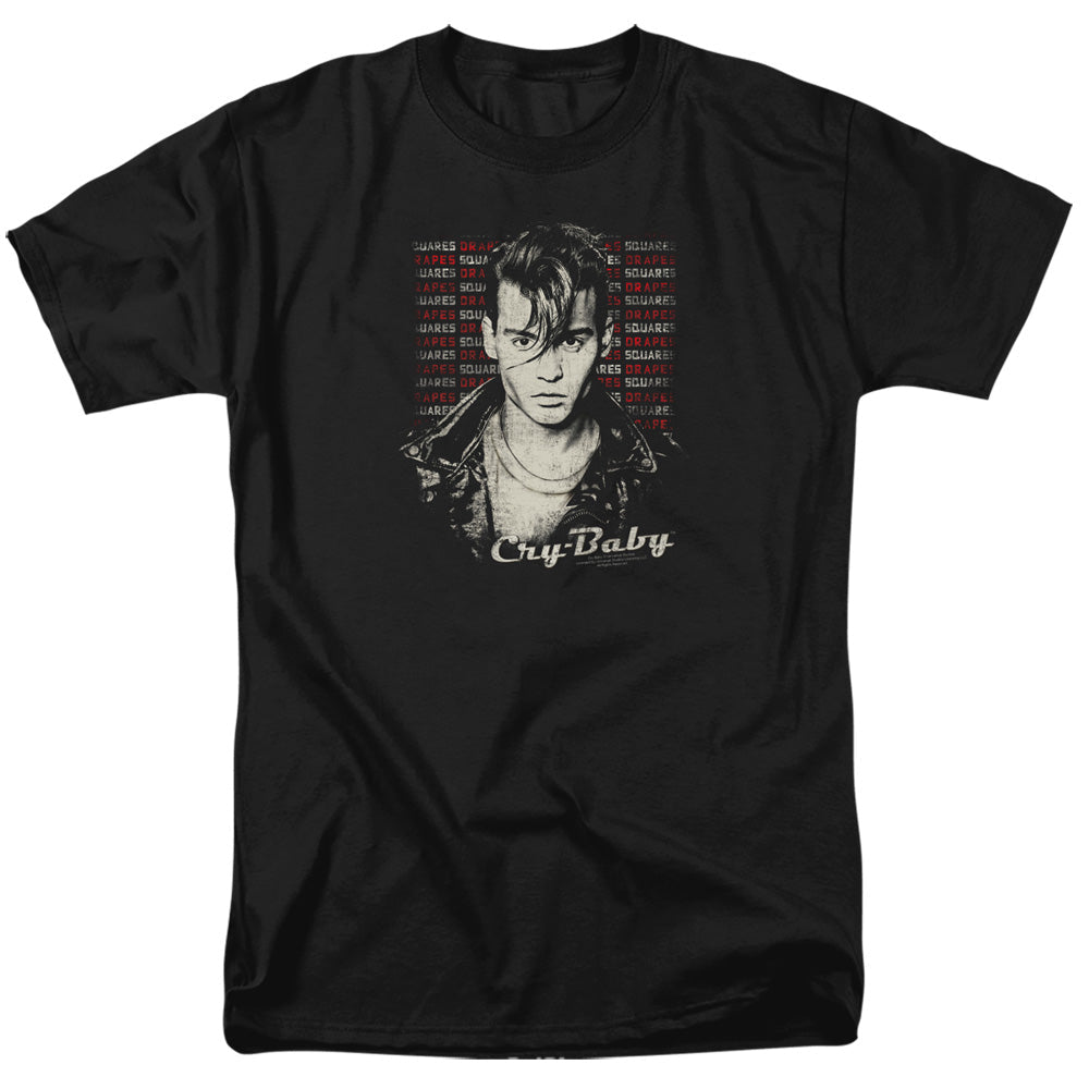 Cry Baby Drapes And Squares Mens T Shirt Black Black