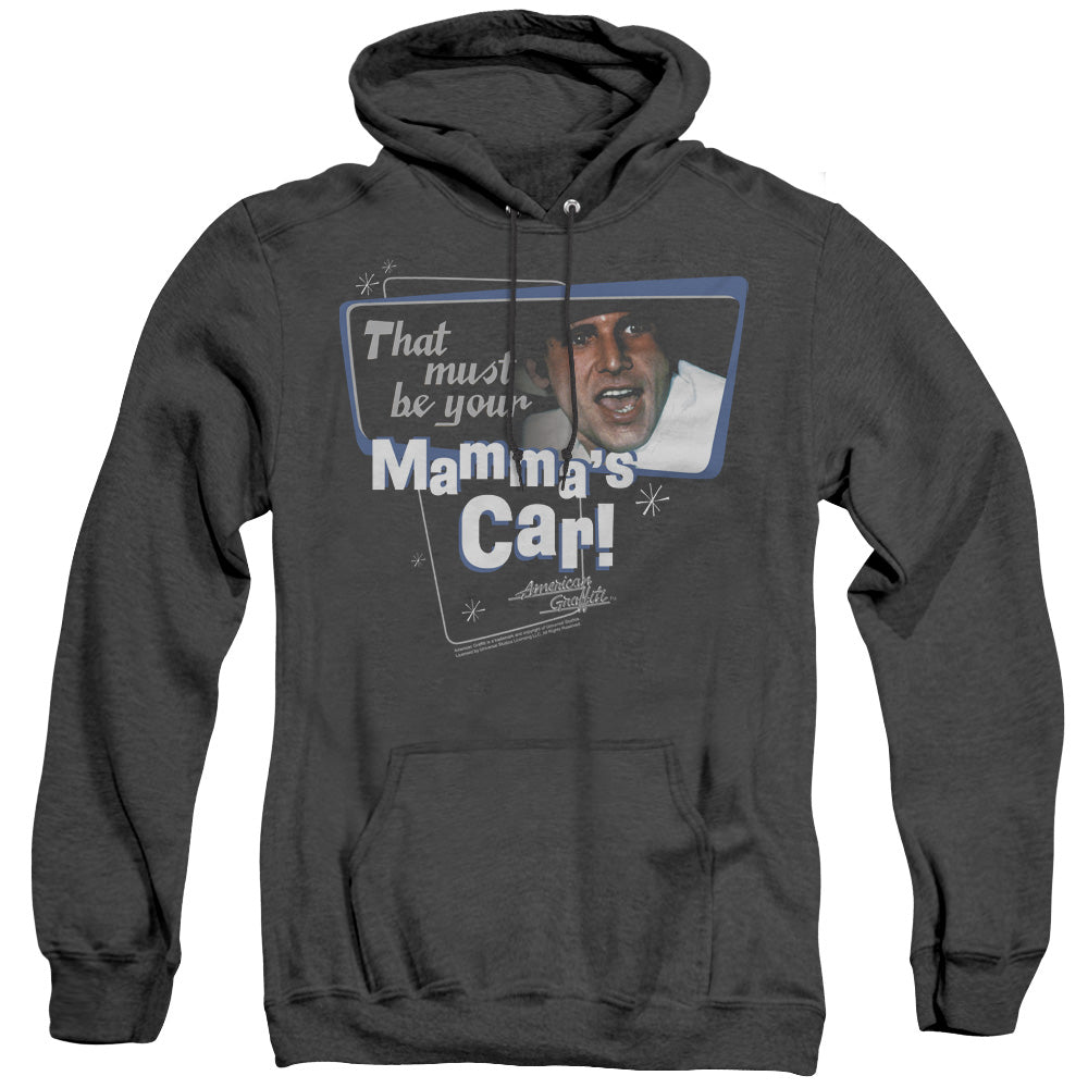 American Grafitti Mammas Car Heather Mens Hoodie Black