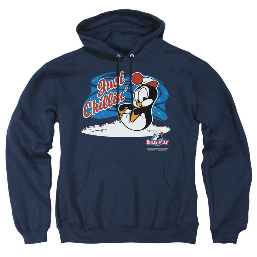 Chilly Willy Just Chillin Mens Hoodie Navy