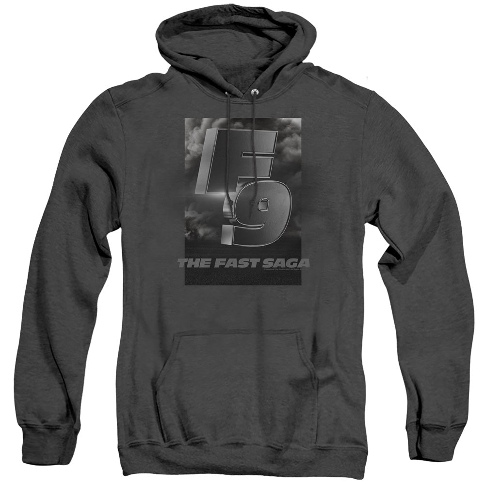 Fast And The Furious 9 F9 Smoke Logo Heather Mens Hoodie Black