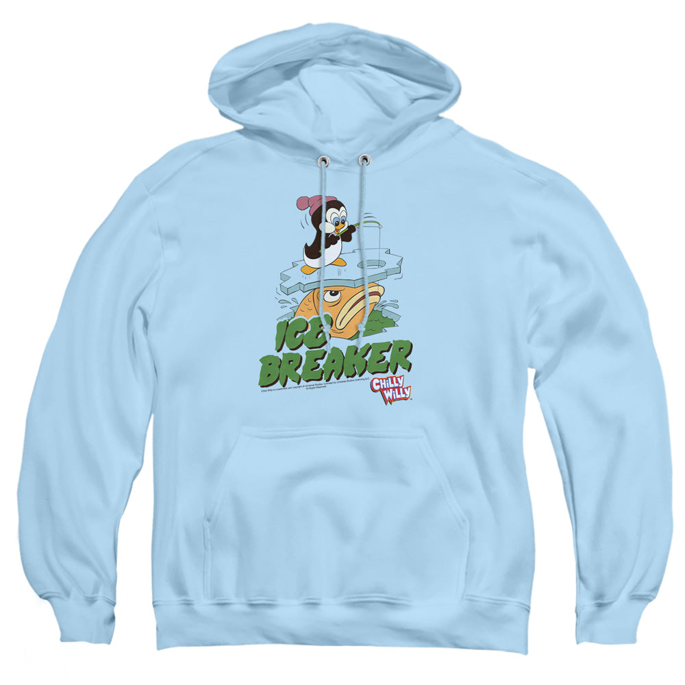Chilly Willy Ice Breaker Mens Hoodie Light Blue