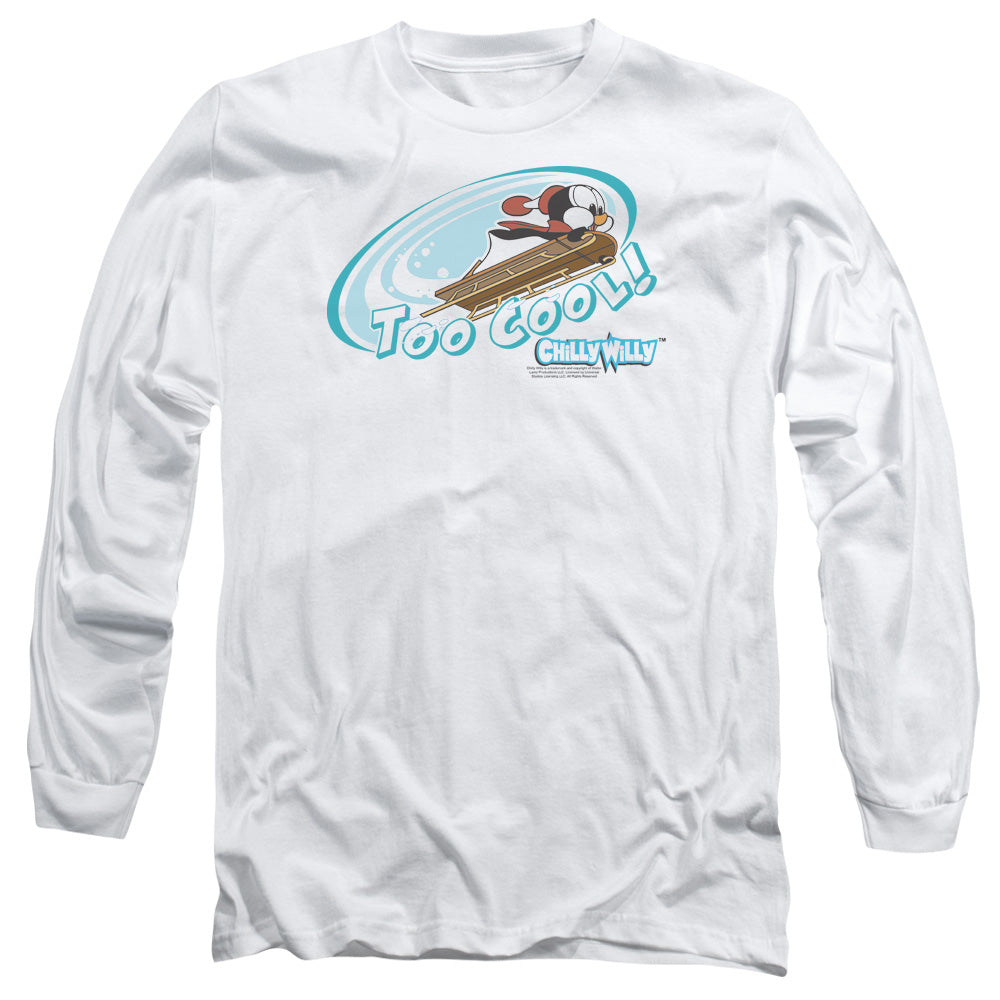Chilly Willy Too Cool Mens Long Sleeve Shirt White White