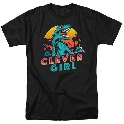 Jurassic Park Colorful Clever Girl Mens T Shirt Black